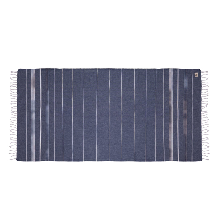 Bodrum Interiors Classic Turkish Beach Towel - Navy